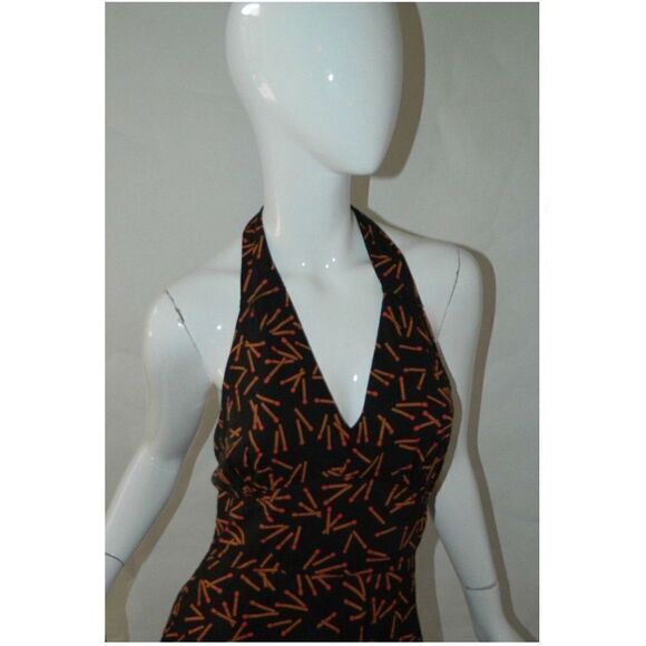Viva Vena Halter Dress Matchsticks Mid-Calf Size 6 - Picture 5 of 8